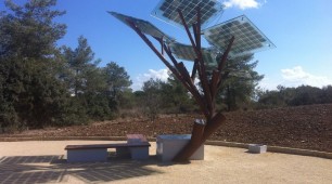 Solar tree development in Israel able to charge cell phones