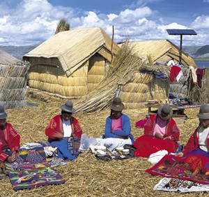 Solar power already popular with Uros indigenous tribes