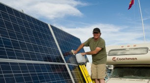 Caravan solar panels- travel using clean and cheap power.