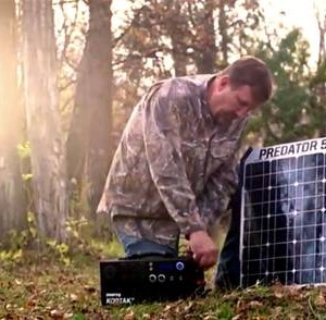 This portable solar charger is big enough to be your emergency home power source